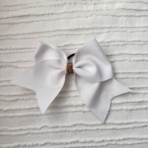 Elegant White Hair Bow for Kids